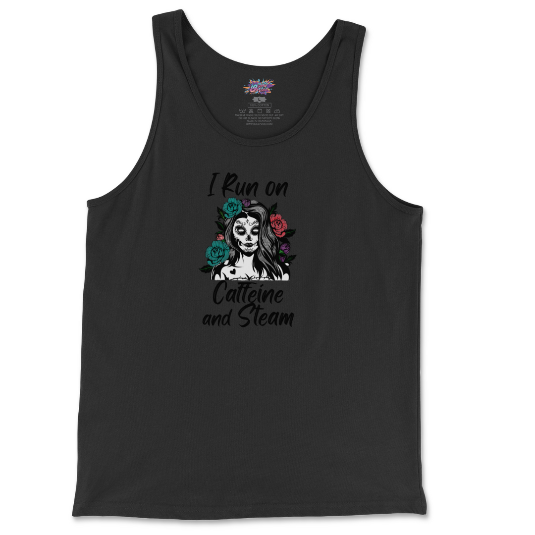 I Run On Caffeine And Steam Tank Top