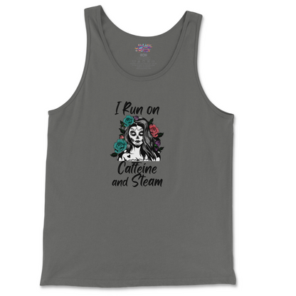 I Run On Caffeine And Steam Tank Top